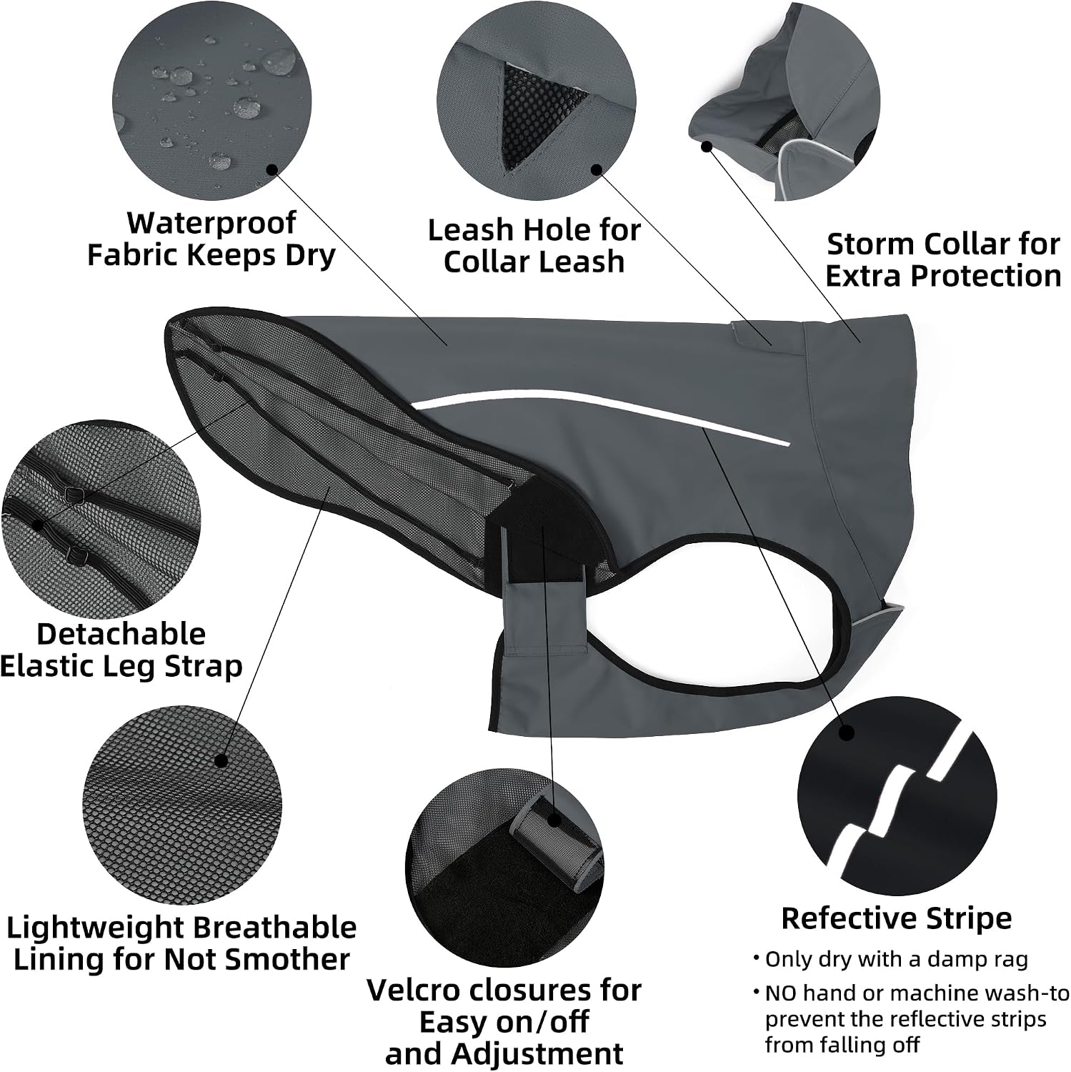 Detalle de Mile High Life Dog Raincoat XXS