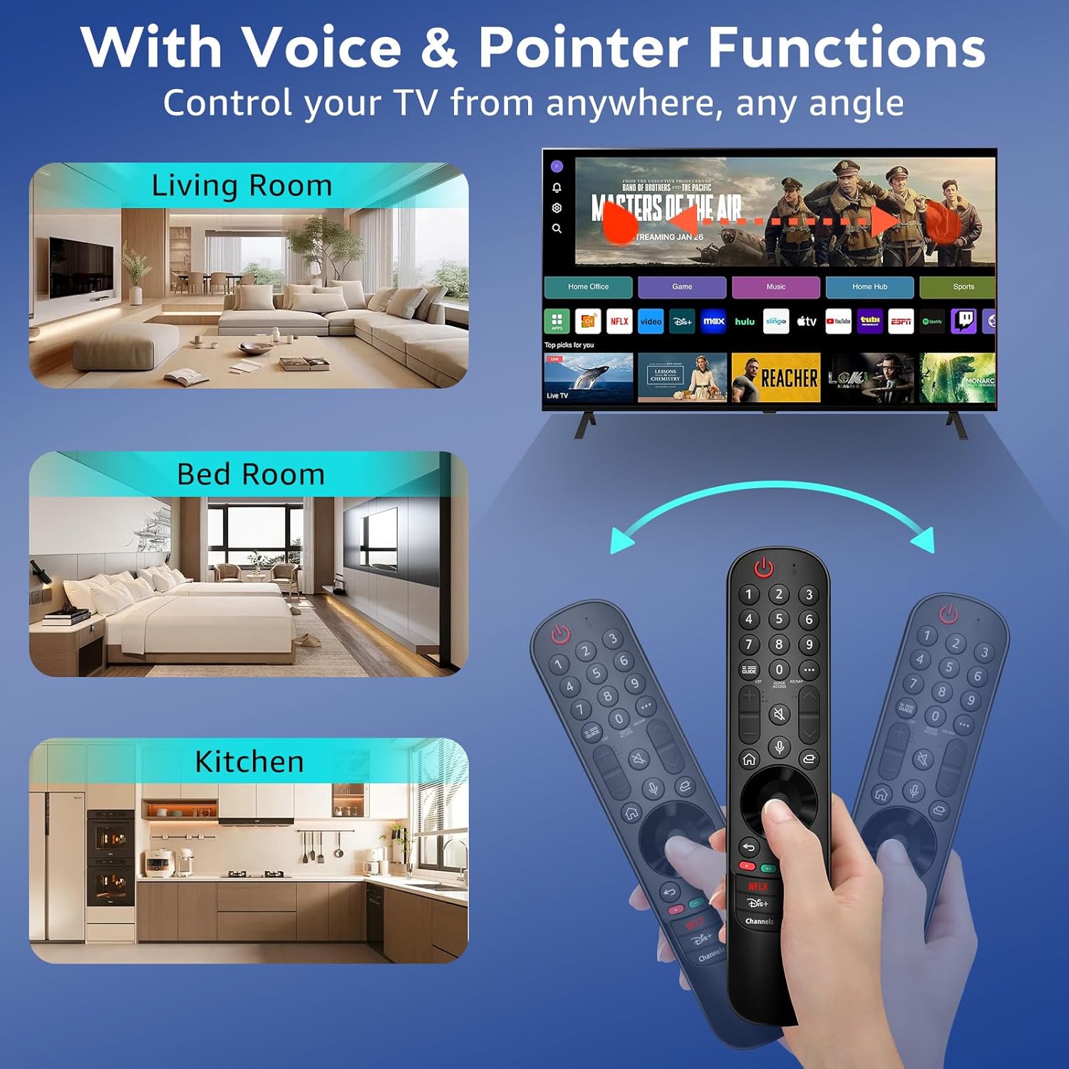 Thumbnail 4 de Voice Magic Remote Control for LG TV: Replacement for MR20GA/MR21GA/MR22GA/MR23GA with Voice Function