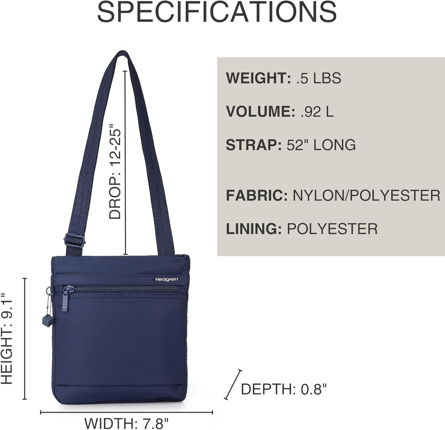 Thumbnail 3 de Hedgren SMALL Vertical Crossover RFID TOTAL ECLIPSE S – Unisex, kompakte Crossbody-Tasche