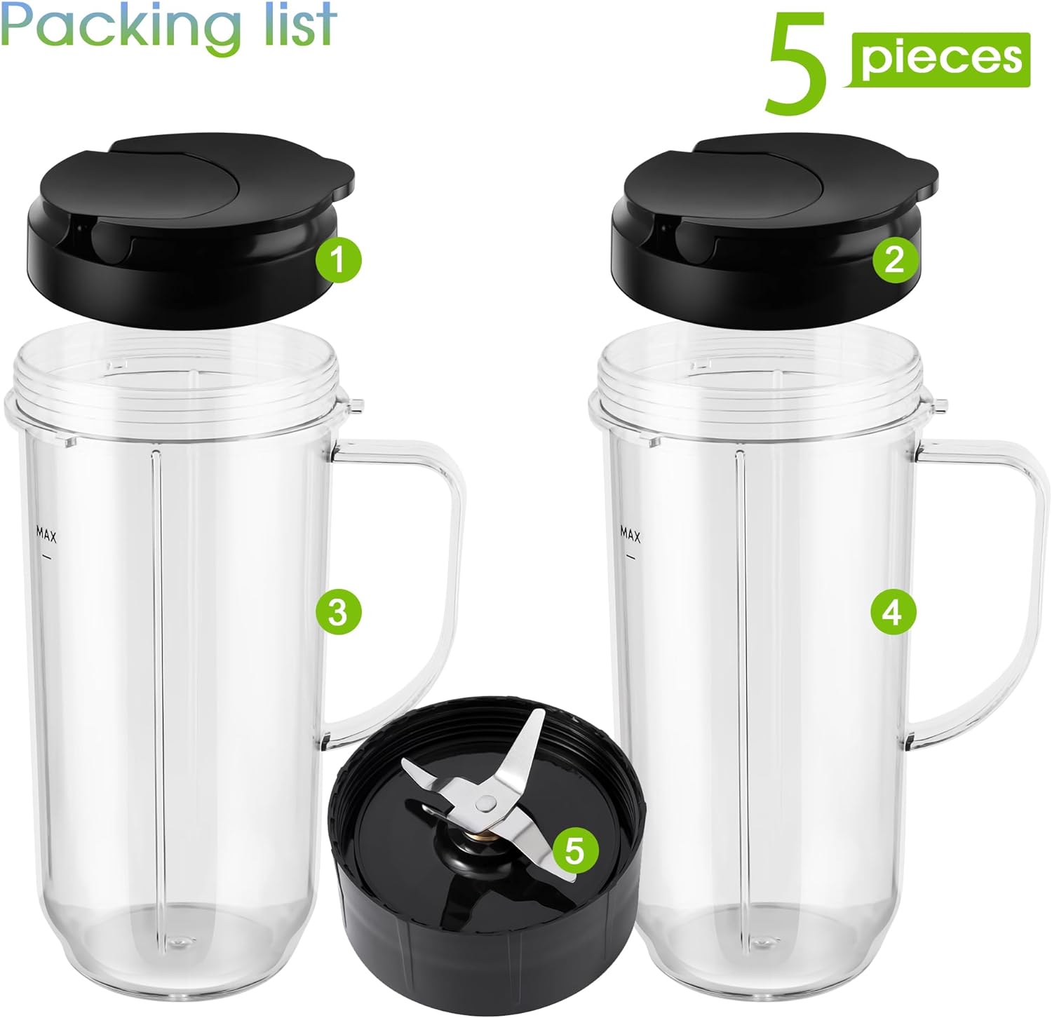 Thumbnail 1 de Magic Bullet MB1001 22oz Replacement Cup set