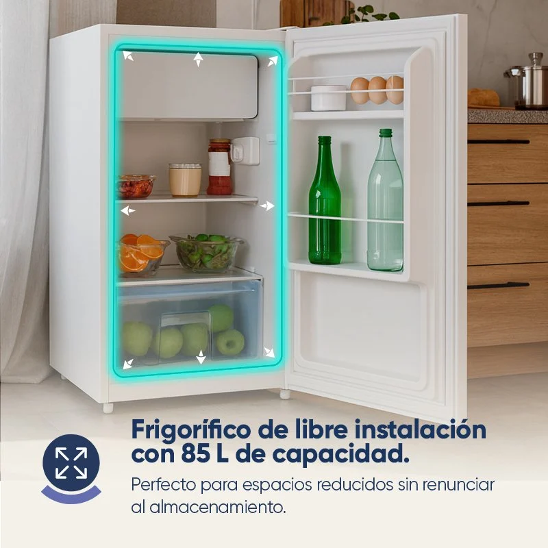 Detalle 2 de Origial COOL&FREEZE MINI 85 L blanco Frigorífico bajo encimera