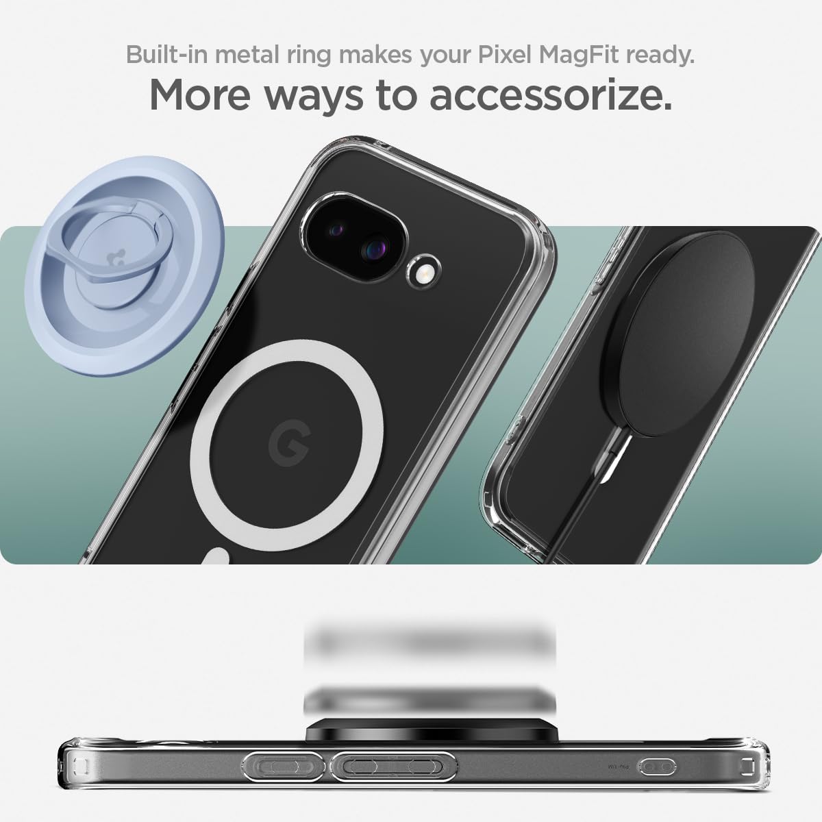 Detalle 2 de Spigen Ultra Hybrid MagFit pour Google Pixel 9a — Coque blanche