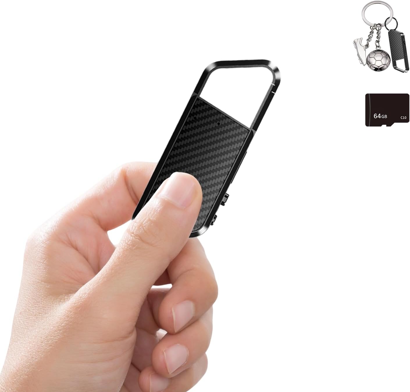 NekSide 64 GB Portable Voice Recorder 6000h