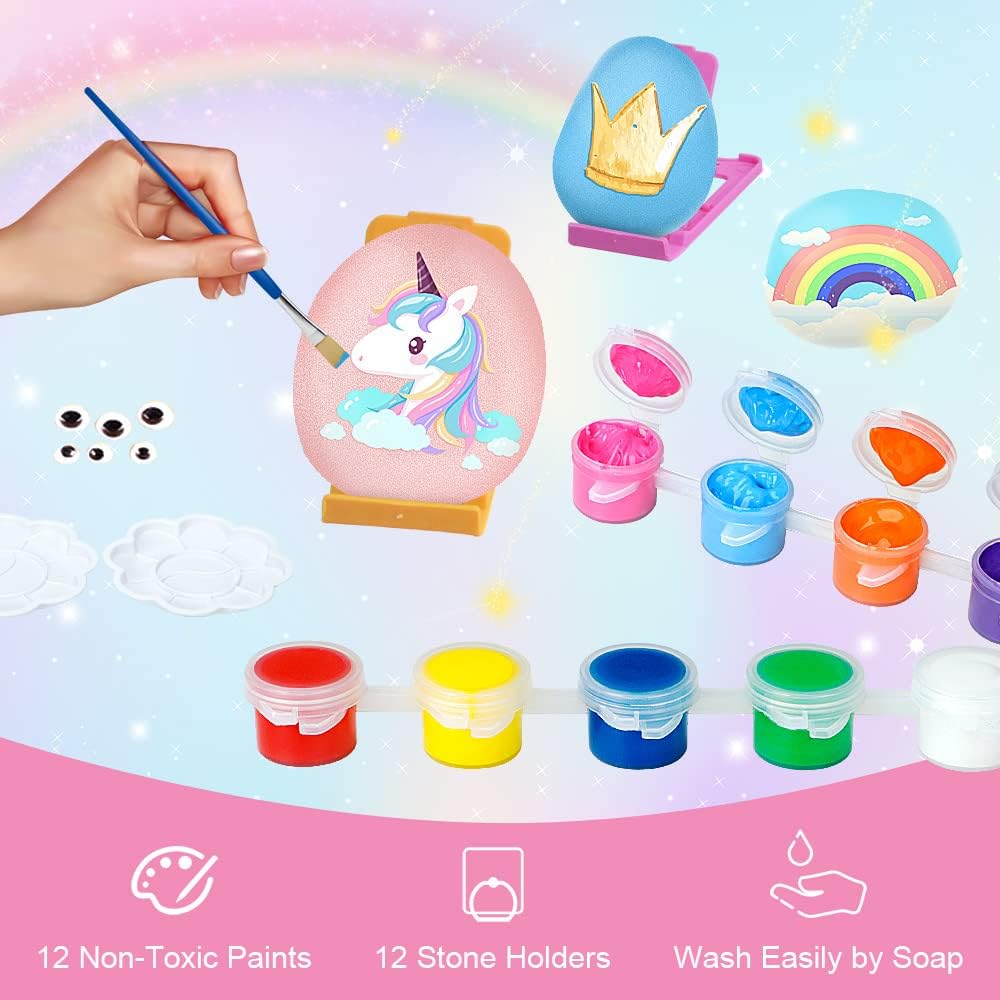 Thumbnail 3 de Rock painting kit for kids 12 paints