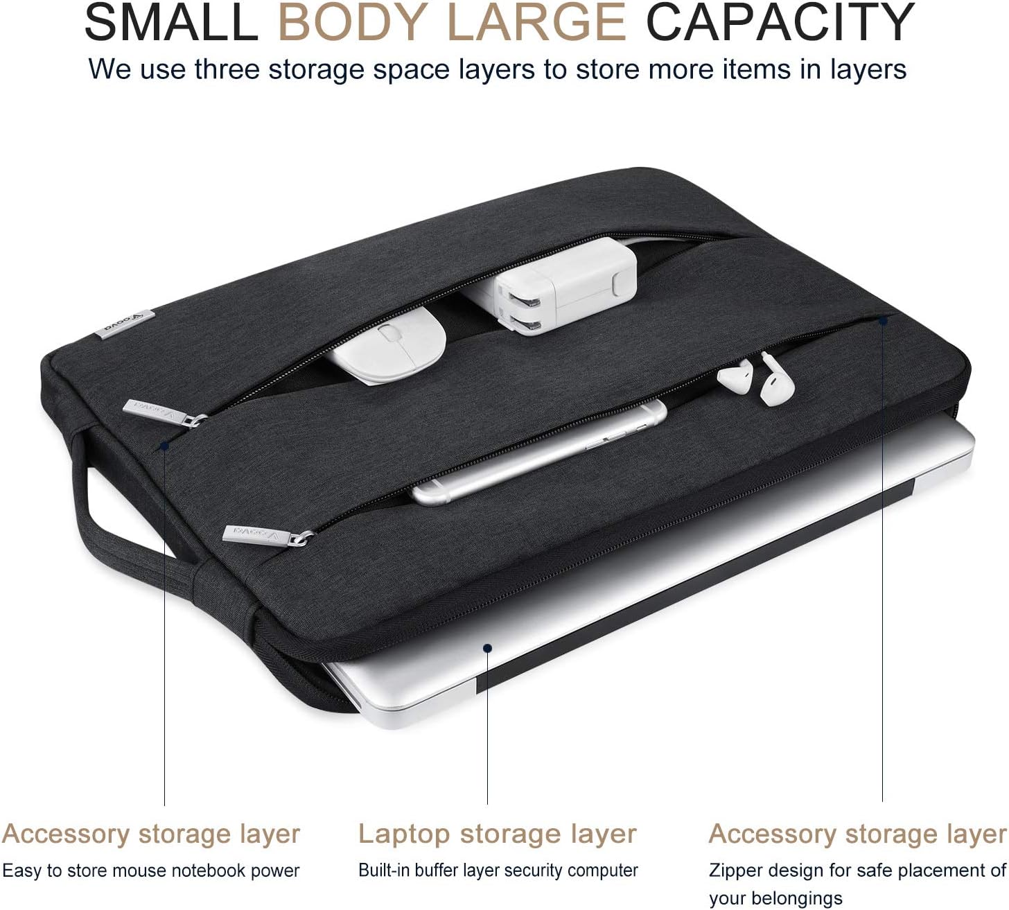 Thumbnail 1 de Voova 15.6-16 Inch Laptop Sleeve Case for MacBook Pro 16 (M1/M2/M3/M4) and More