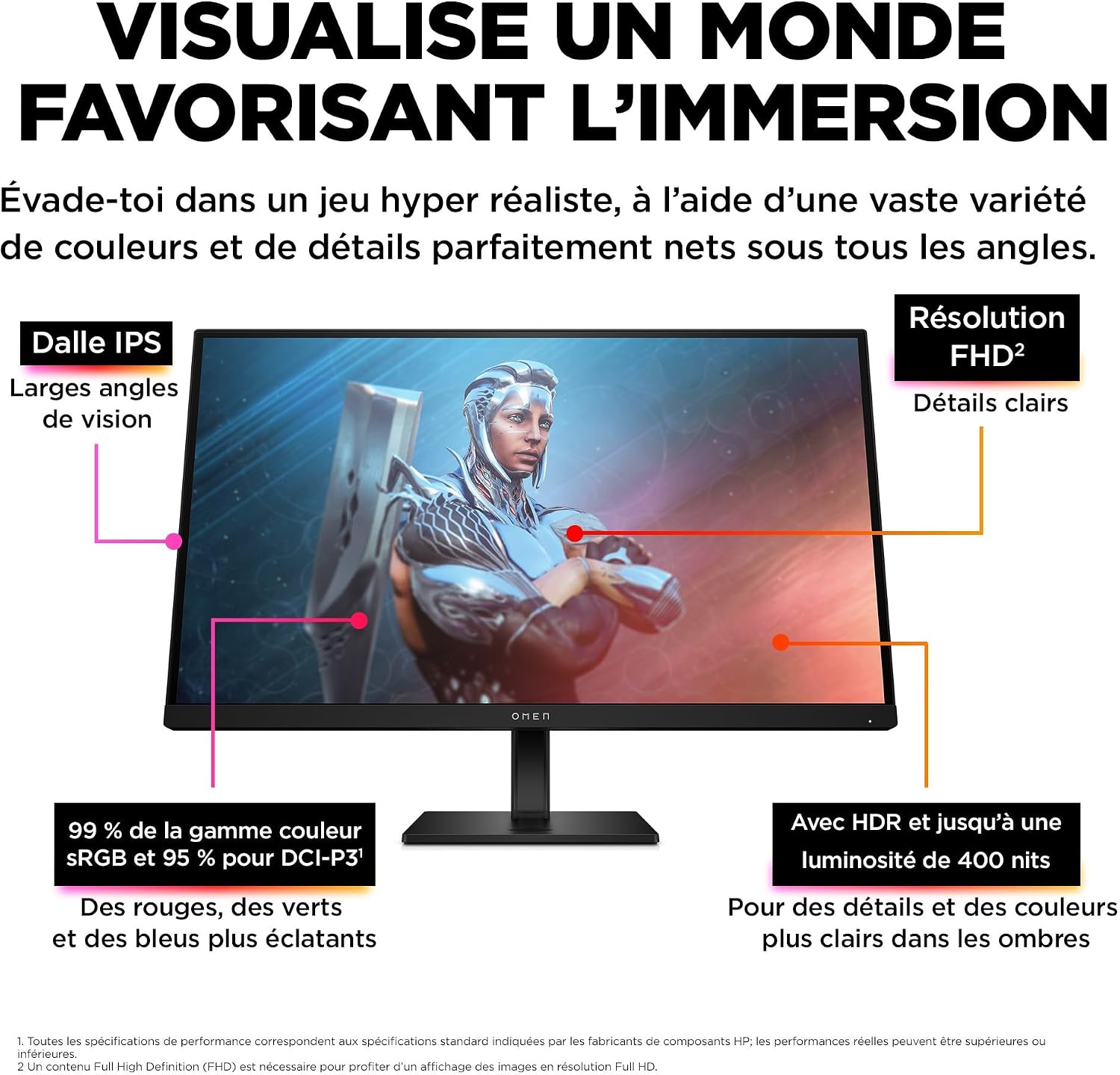 Thumbnail 2 de HP OMEN 27 Écran Gaming 27 165 Hz