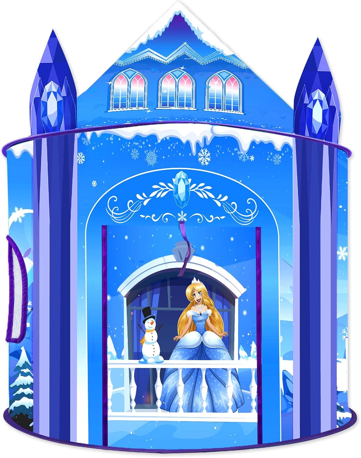 Detalle de Princess Ice Castle Play Tent for Girls (Ice Castle Wendy House) – Pop-Up Indoor/Outdoor Kids Toy Playhouse