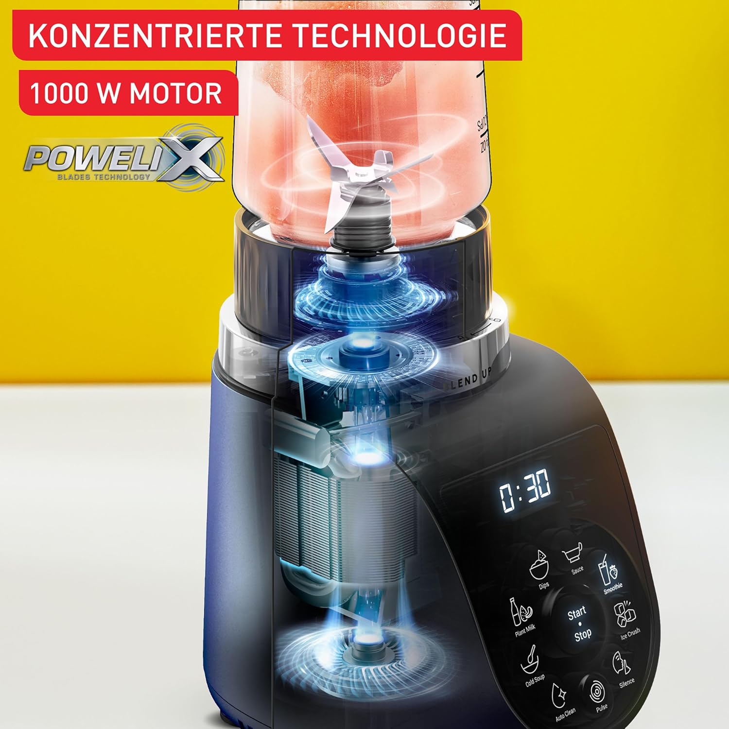 Thumbnail 3 de Tefal Blend Up Mini-Mixer BL19H4F0 – kompakter 1000-Watt-Mixer mit 8 Programmen und On-the-Go-Flaschen