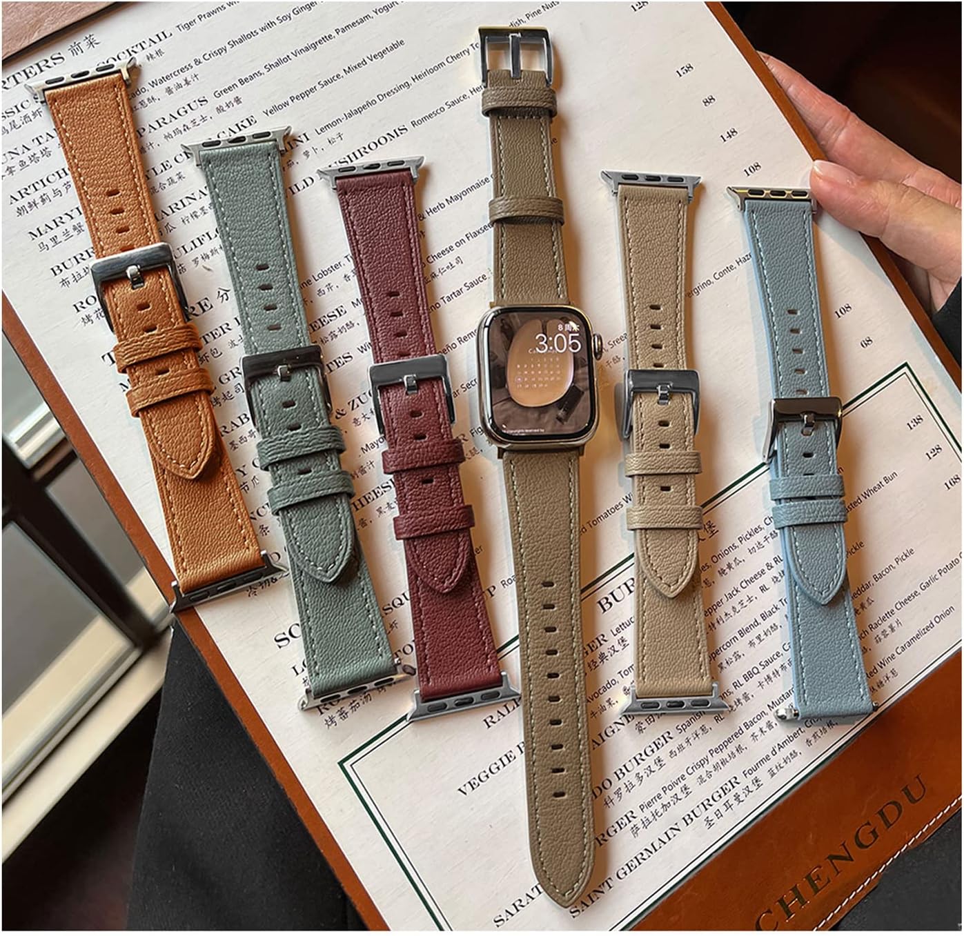 Detalle de MUENShop Sheep Leather Watch Strap, 125mm