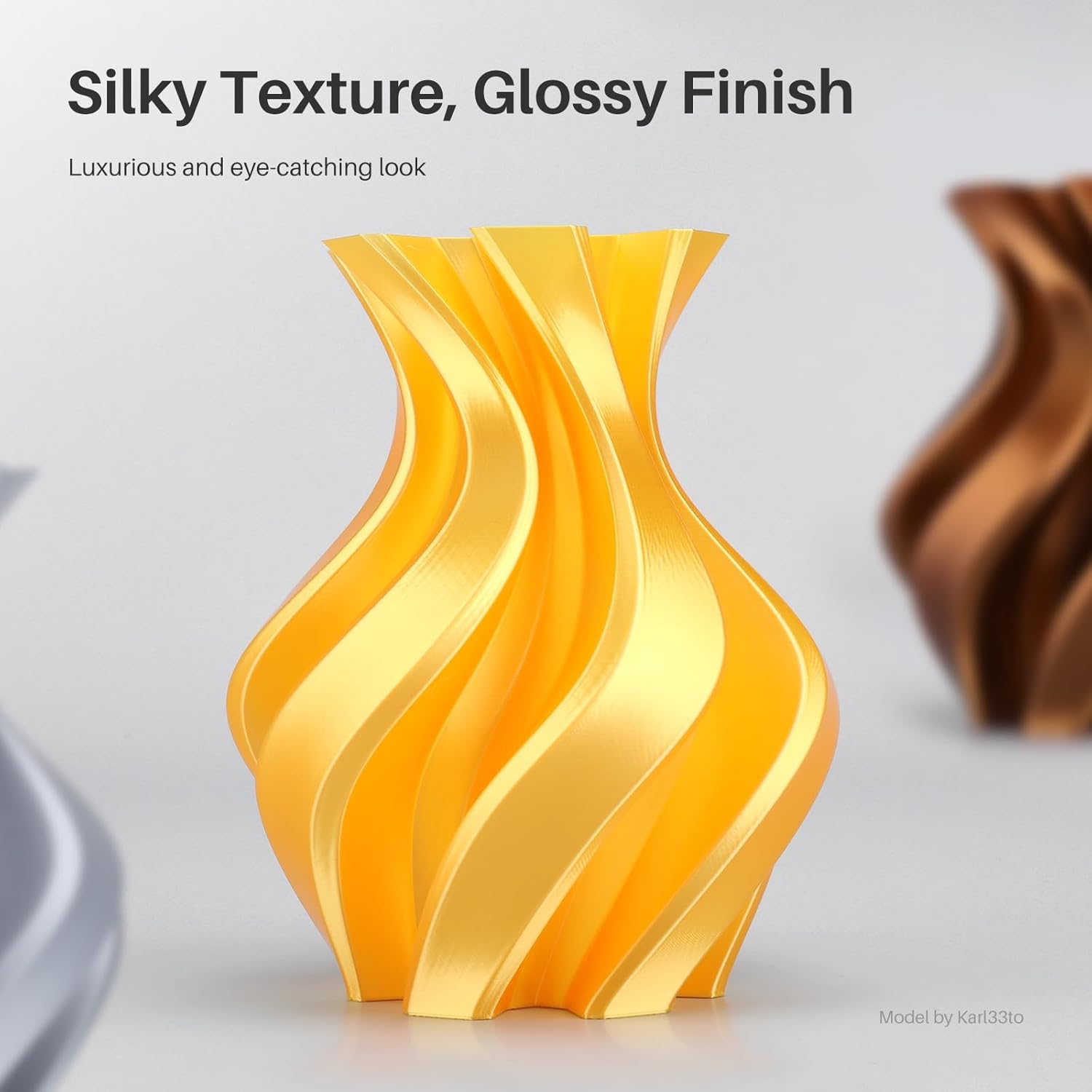 Thumbnail 1 de ELEGOO Filamento PLA Seda Rojo 1kg 🎨