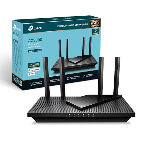 Detalle de TP-Link Archer AX55 Pro Router AX3000: Wi‑Fi 6, 2,5G, MU‑MIMO e VPN client