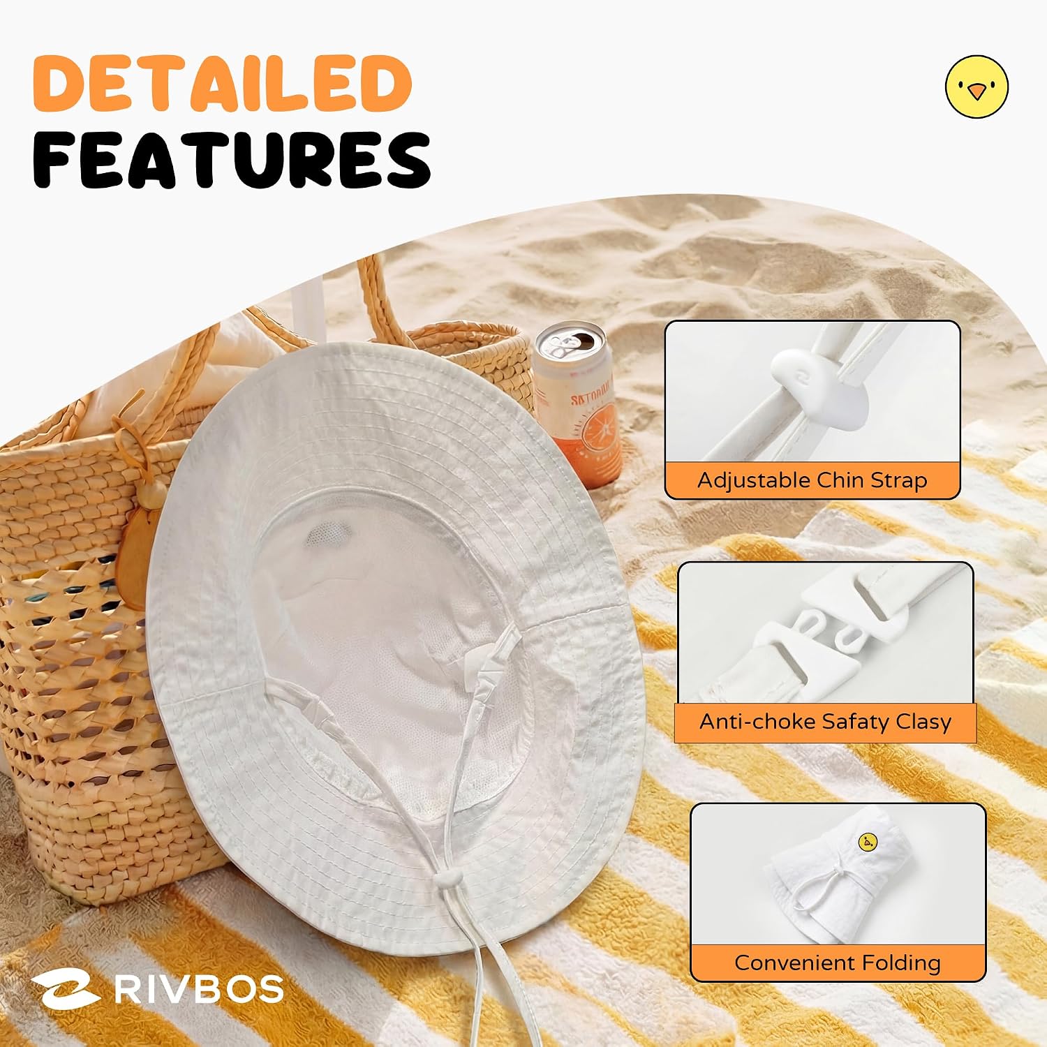 Detalle de RIVBOS Baby Sun Hat Polyester
