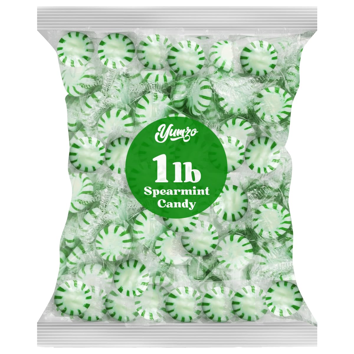 Detalle de Yumzo Starlight Spearmint Candy, Individually Wrapped Hard Mints, 1 Pound