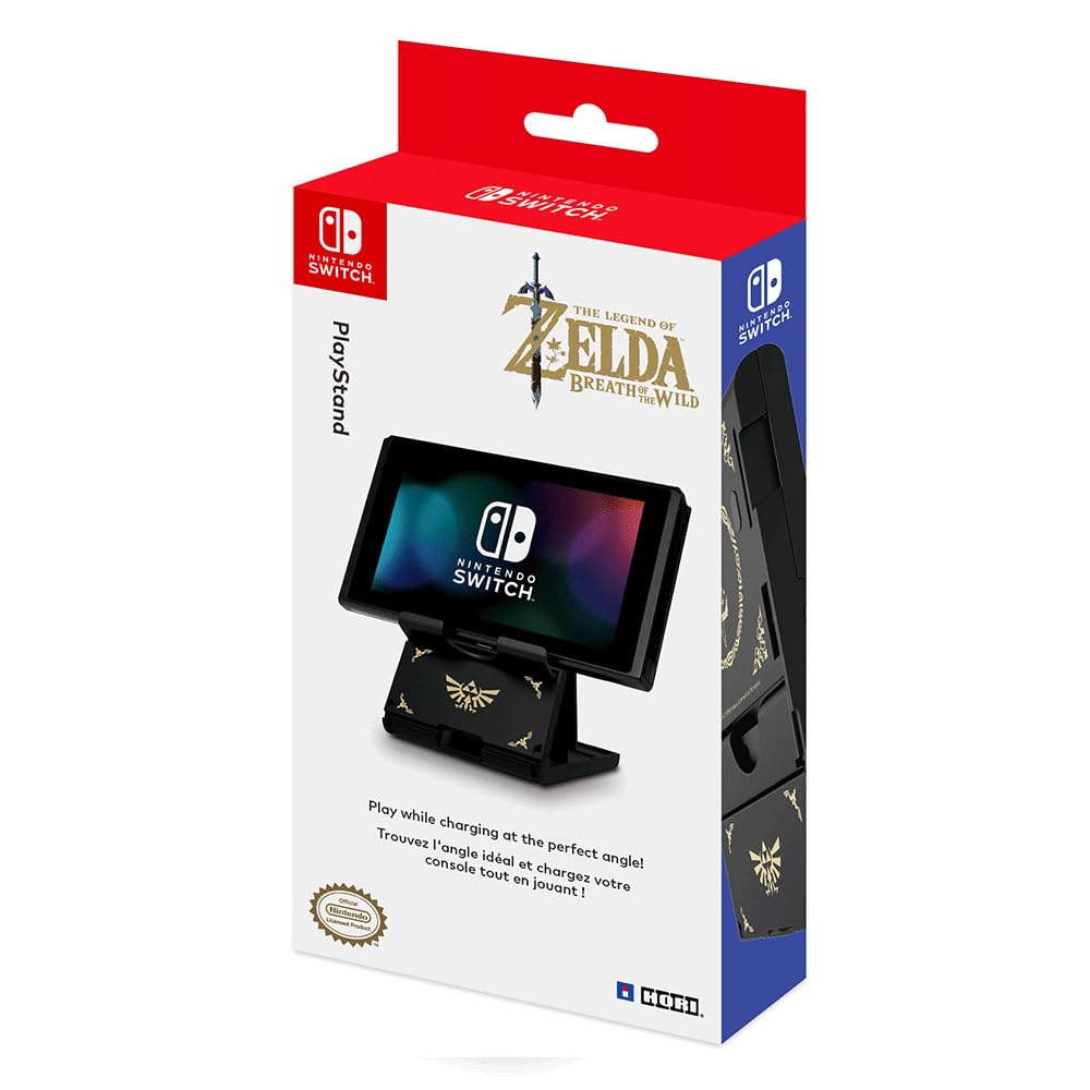 Detalle de HORI Playstand (Zelda) faltbarer Ständer für Nintendo Switch – offiziell lizenziert