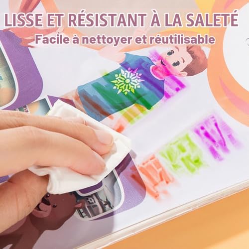 Detalle de LdawyDE Protège Cahier A4, 10 Pcs – Couvre livre Transparent (21x29,7 cm)