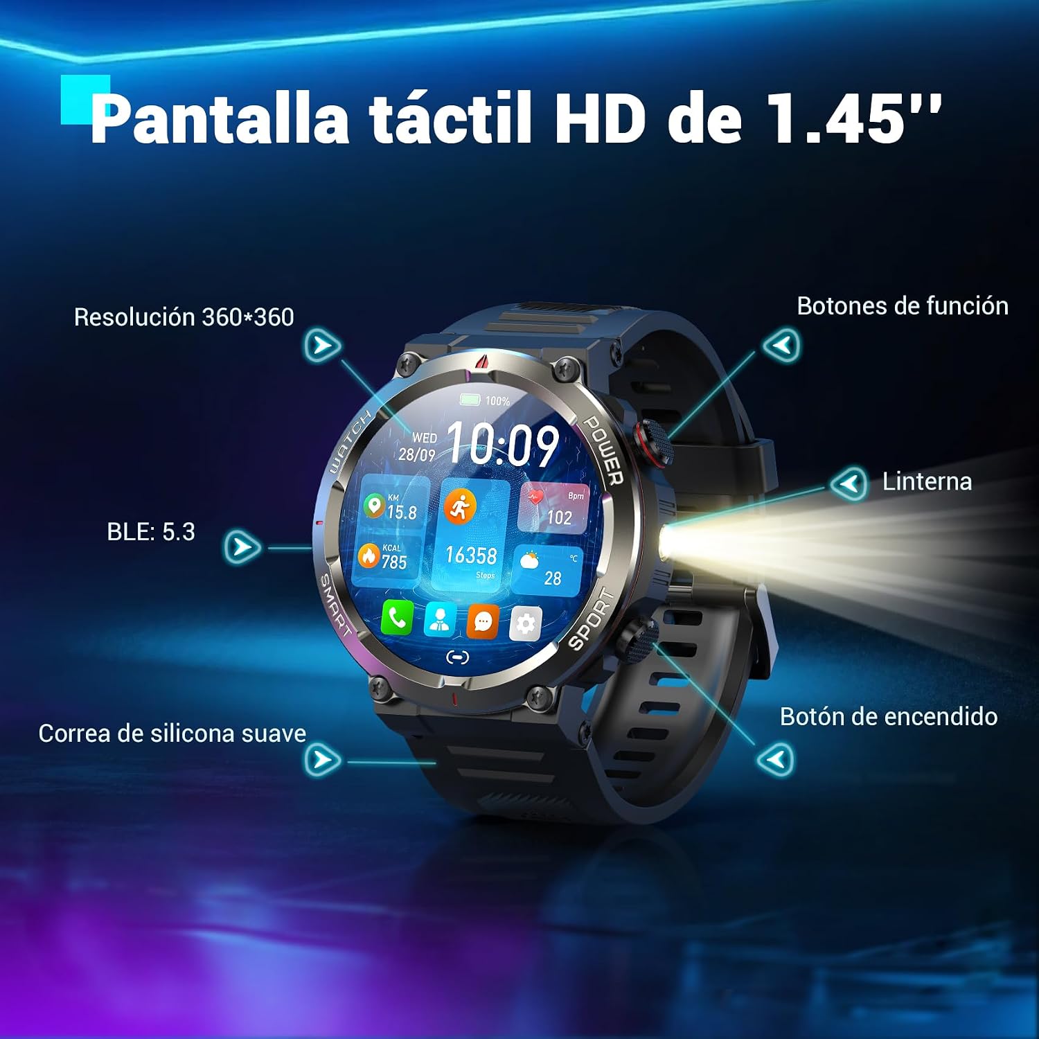 Detalle 2 de Blackview W50Pro reloj 1,45"
