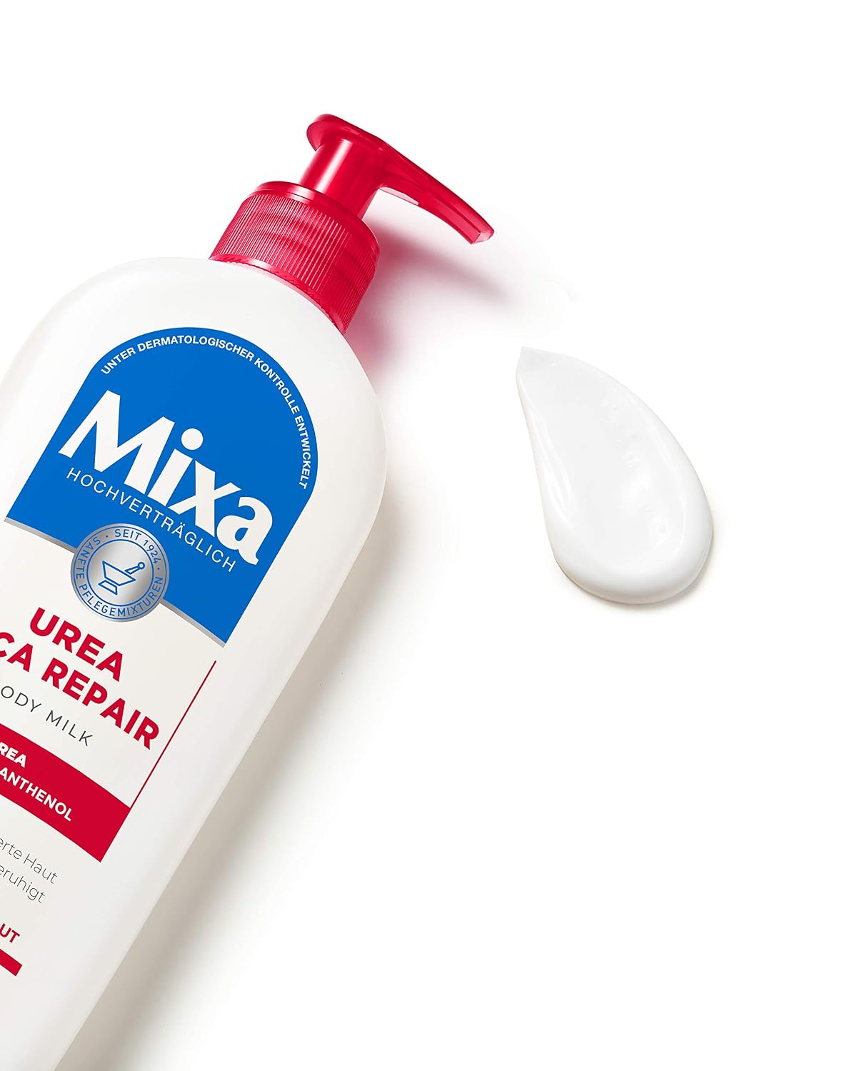 Detalle de Mixa Urea Cica Repair Body Milk – beruhigende Körpermilch mit 5 % Urea & Panthenol, 250 ml (2er Pack)