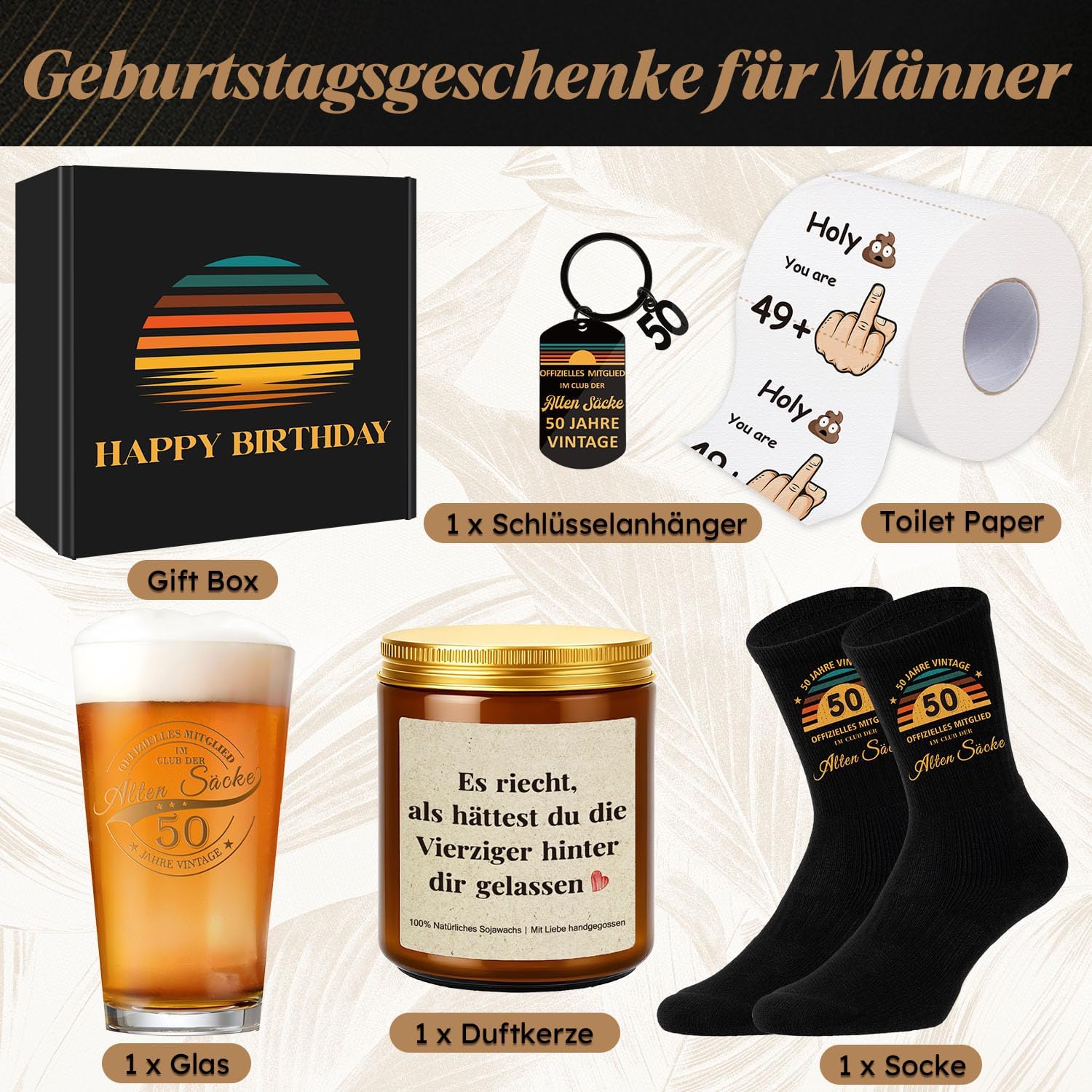Thumbnail 1 de TUZELIYA 50. Geburtstag Geschenkset für Männer