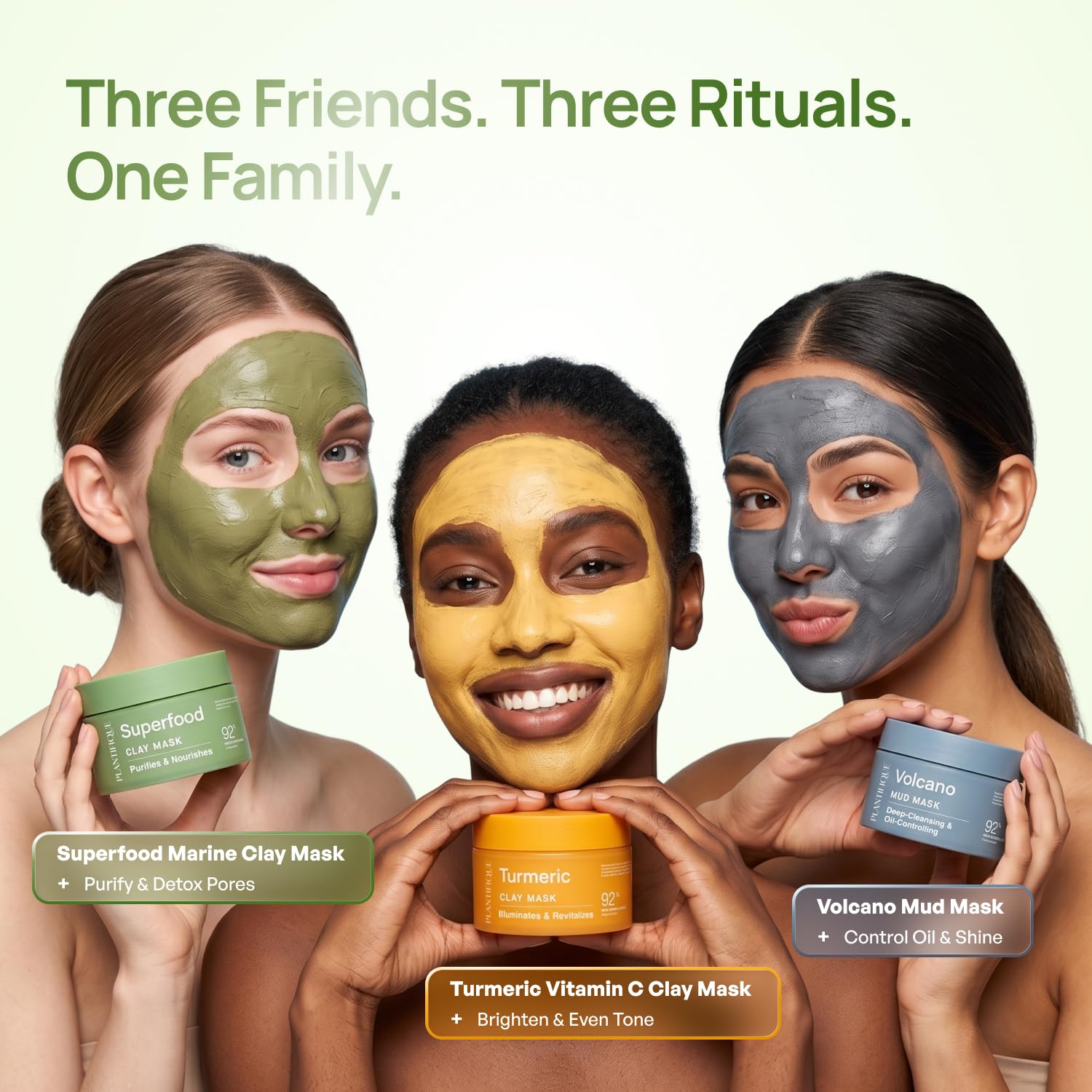 Detalle de PLANTIFIQUE Korean Skincare Clay Mask – Hydrating Avocado & Superfoods Mud Mask