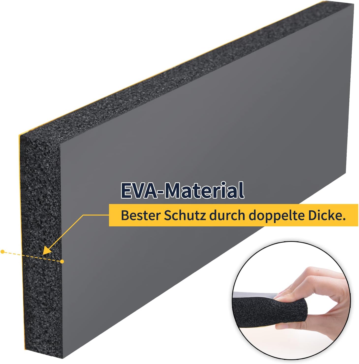 Detalle de 2er Set Garagen Wandschutz Selbstklebend, 42 × 15 × 2 cm – EVA-Schaum, selbstklebend