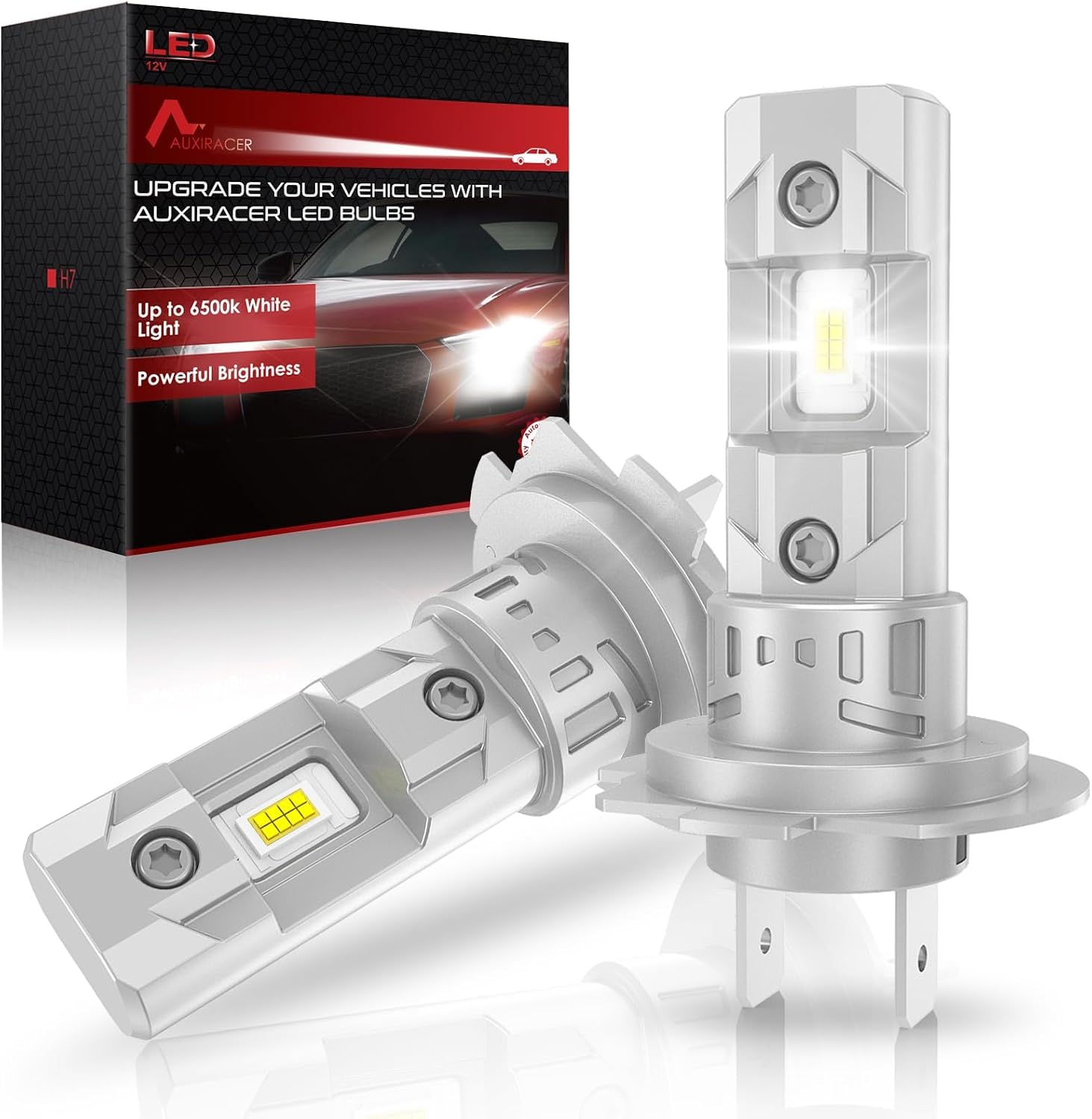 Detalle de Kit conversion LED H7 20000 lm (80 W) 6500 K – 2 ampoules, faisceau réglable à 360°