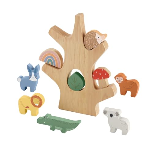 Detalle 2 de Fisher-Price HXT87 Árbol de Animales de Madera 🌳 Equilibrio Montessori