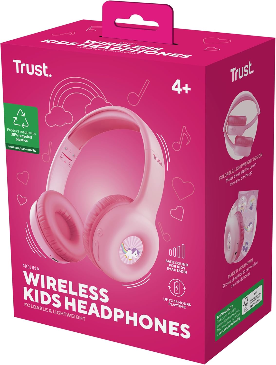 Thumbnail 14 de Trust Nouna Auriculares Bluetooth Rosa para Niñas