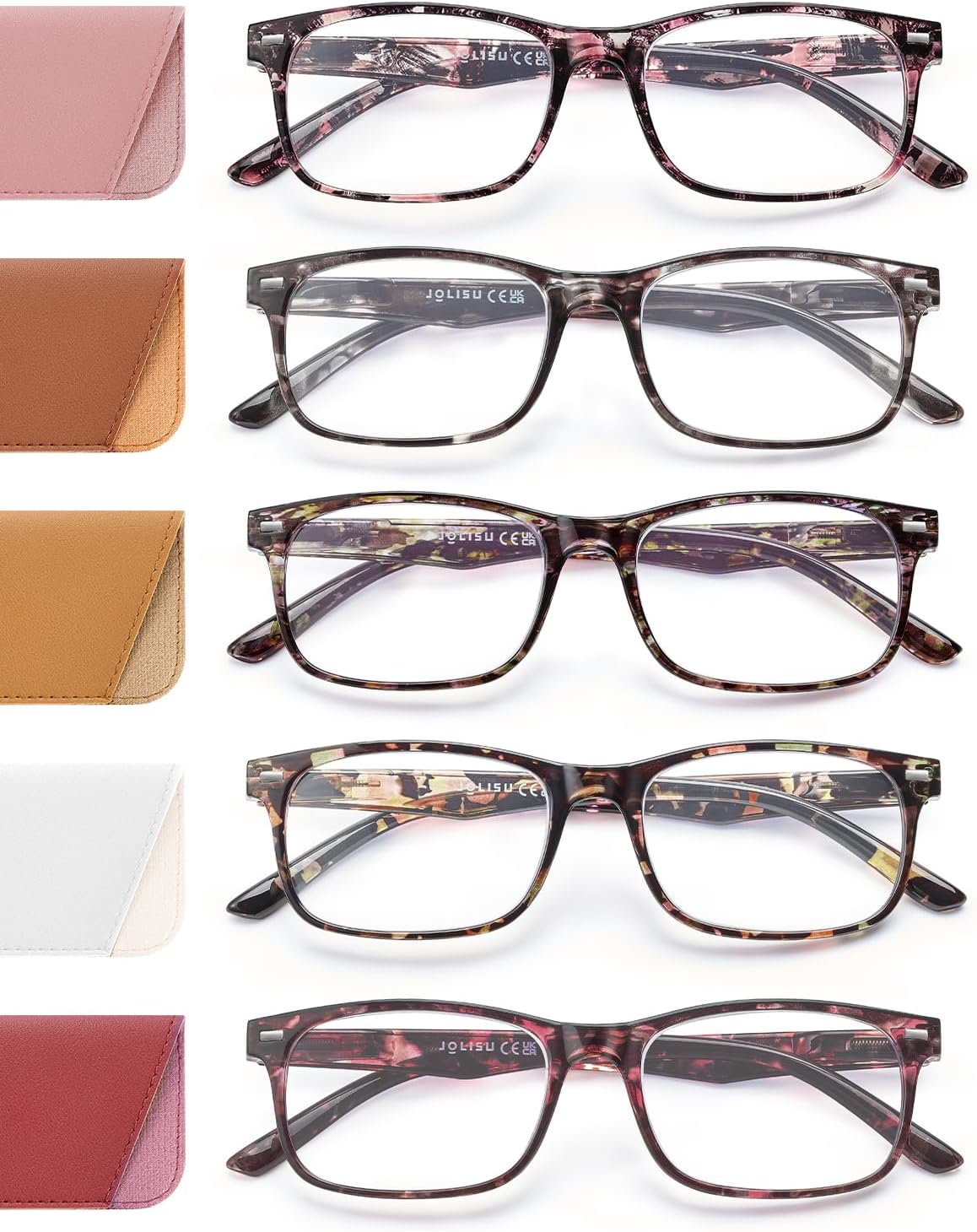 Thumbnail 6 de JOLISU 5 Pack Reading Glasses for Women with Spring Hinges