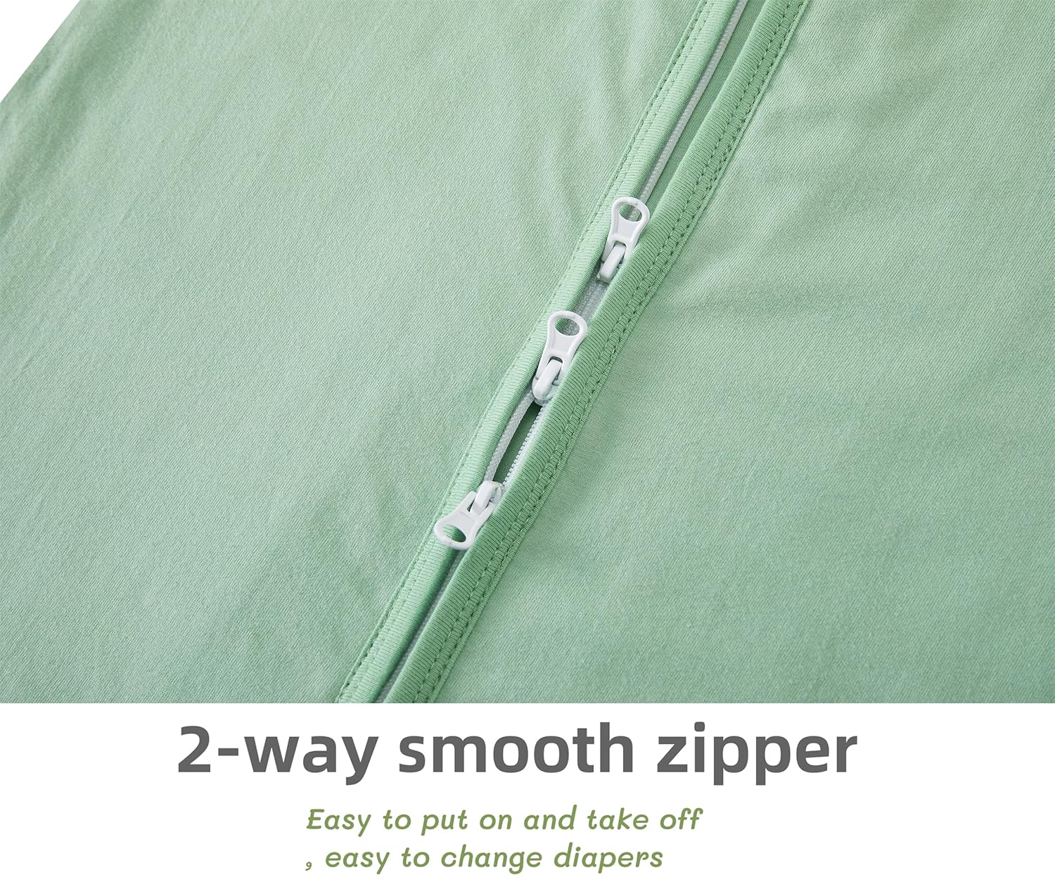 Thumbnail 6 de Chilsuessy Baby Schlafsack Sommer mit Füßen 0.5 Tog – 70–100 cm, 100% Baumwolle, Grün