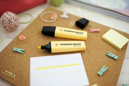 Detalle de STABILO Boss Original Pastel Pack de 10 — amarillo cremoso
