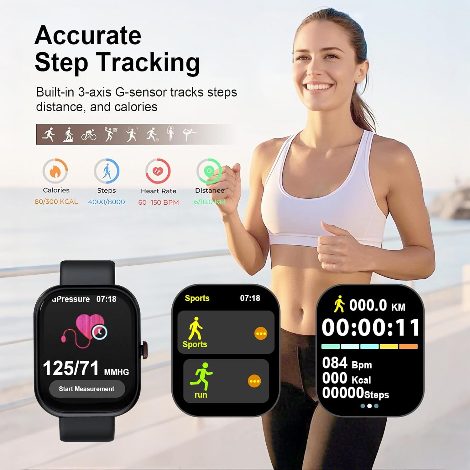 Thumbnail 3 de Smartwatch Herren mit Telefonfunktion G21 – 2.01" HD Touchscreen, IP67, lange Akkulaufzeit