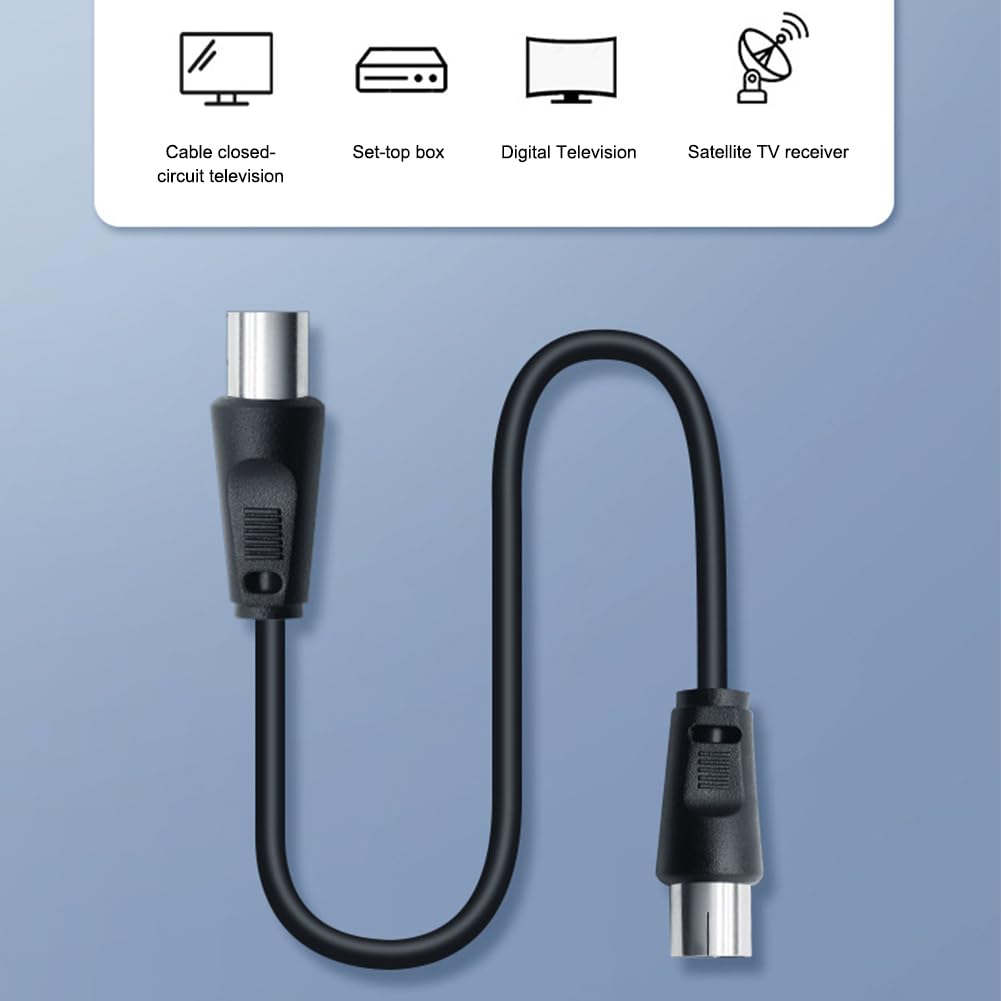Thumbnail 5 de 2m Coaxial TV Aerial Cable with Male to Female Adapter