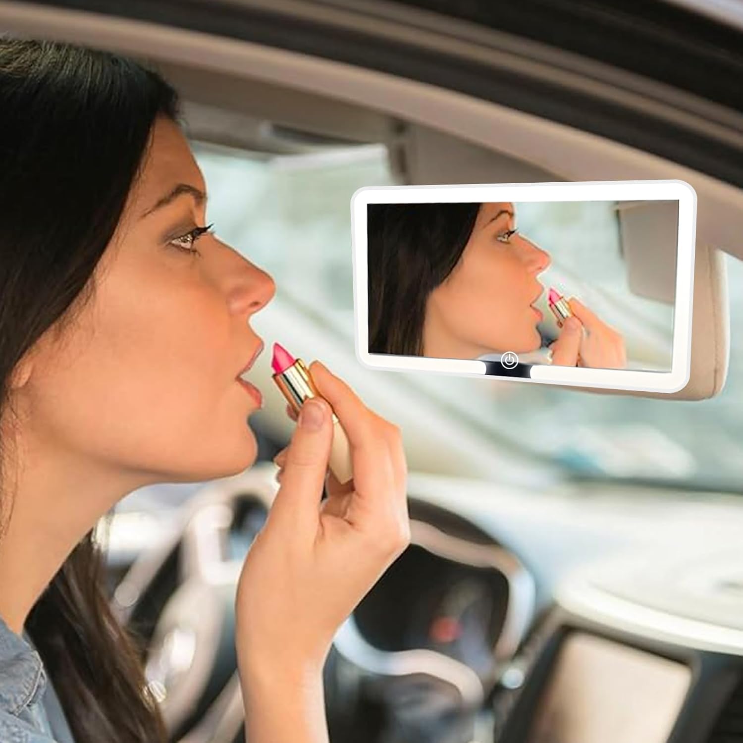 Thumbnail 6 de LED Car Vanity Mirror with Lights (3 colour temperatures) for car sun visors – White, touch control & rechargeable