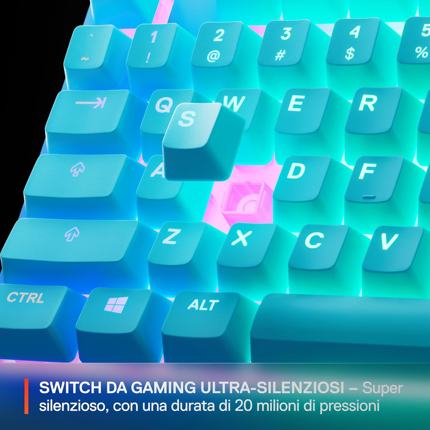 Thumbnail 4 de SteelSeries Apex 3 TKL UK QWERTY gaming con RGB a 8 zone e resistenza ad acqua e polvere