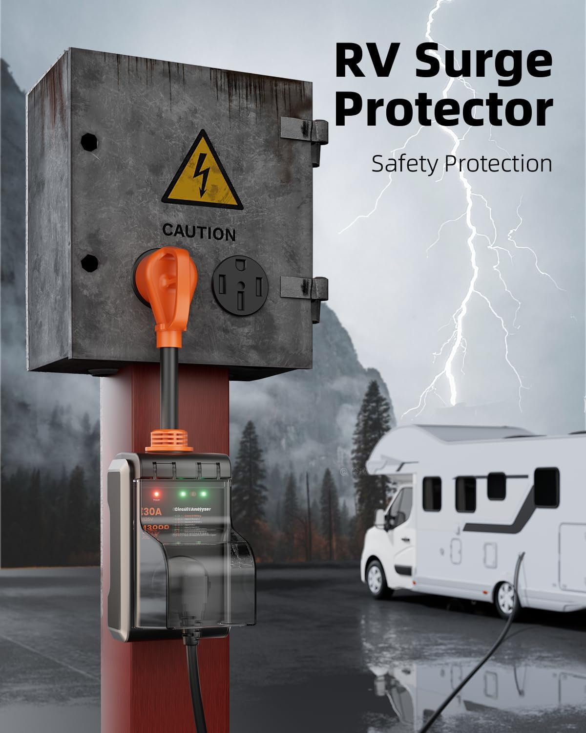 Thumbnail 5 de CRTBETLIF RV Surge Protector 13000J 30A