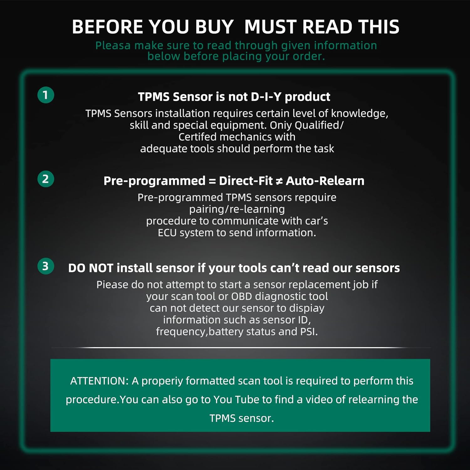 Thumbnail 5 de 4-Pack GM 315MHz TPMS Sensors (GM OE Replacement) for Select Chevy, GMC, Buick, Cadillac, Pontiac & More