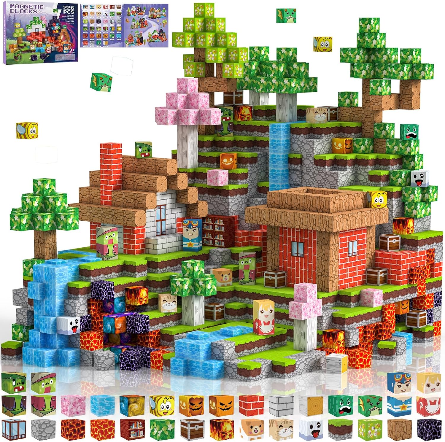 Detalle de Crifeton Magnetische Bausteine 220 PCS