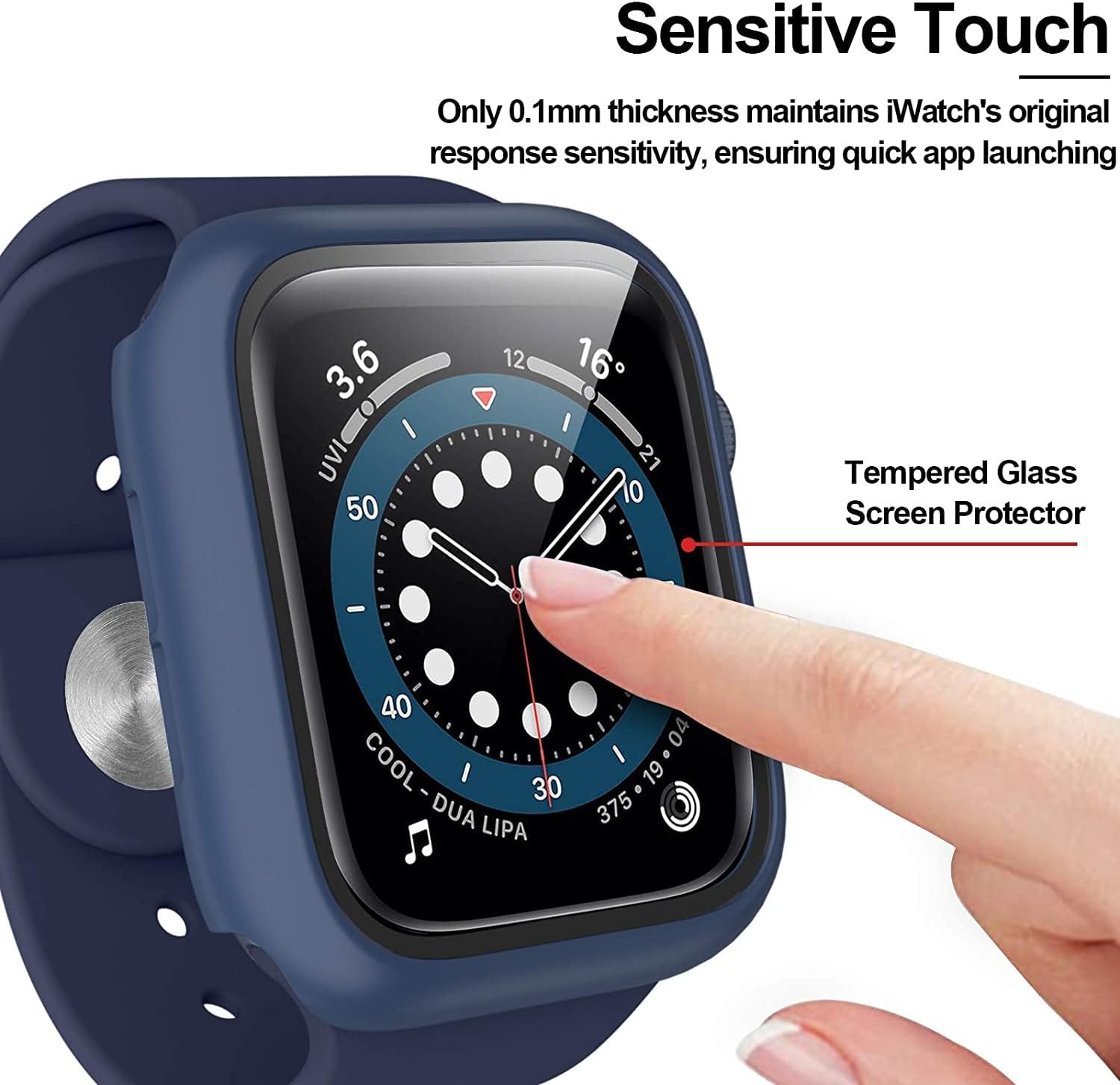 Detalle de Landhoo 6-Pack Apple Watch Case for Series 3/2 42mm with Screen Protector