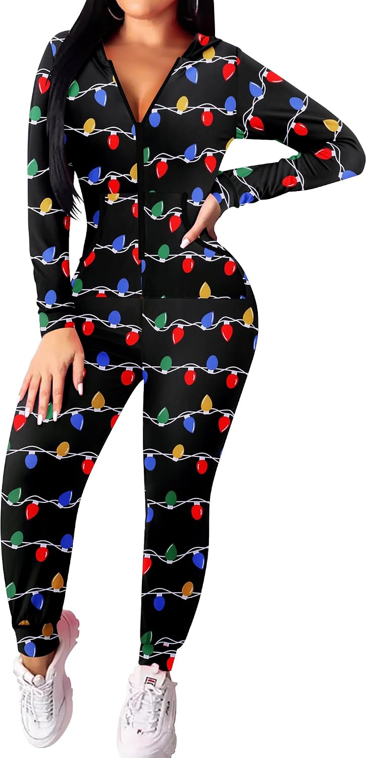 Detalle de Ekouaer Women's Onesie Pajamas, Polyester Blend