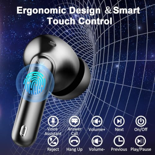 Detalle de Donerton Bluetooth Kopfhörer – Kabellose In-Ear mit ENC, IPX7, 50 Stunden Laufzeit