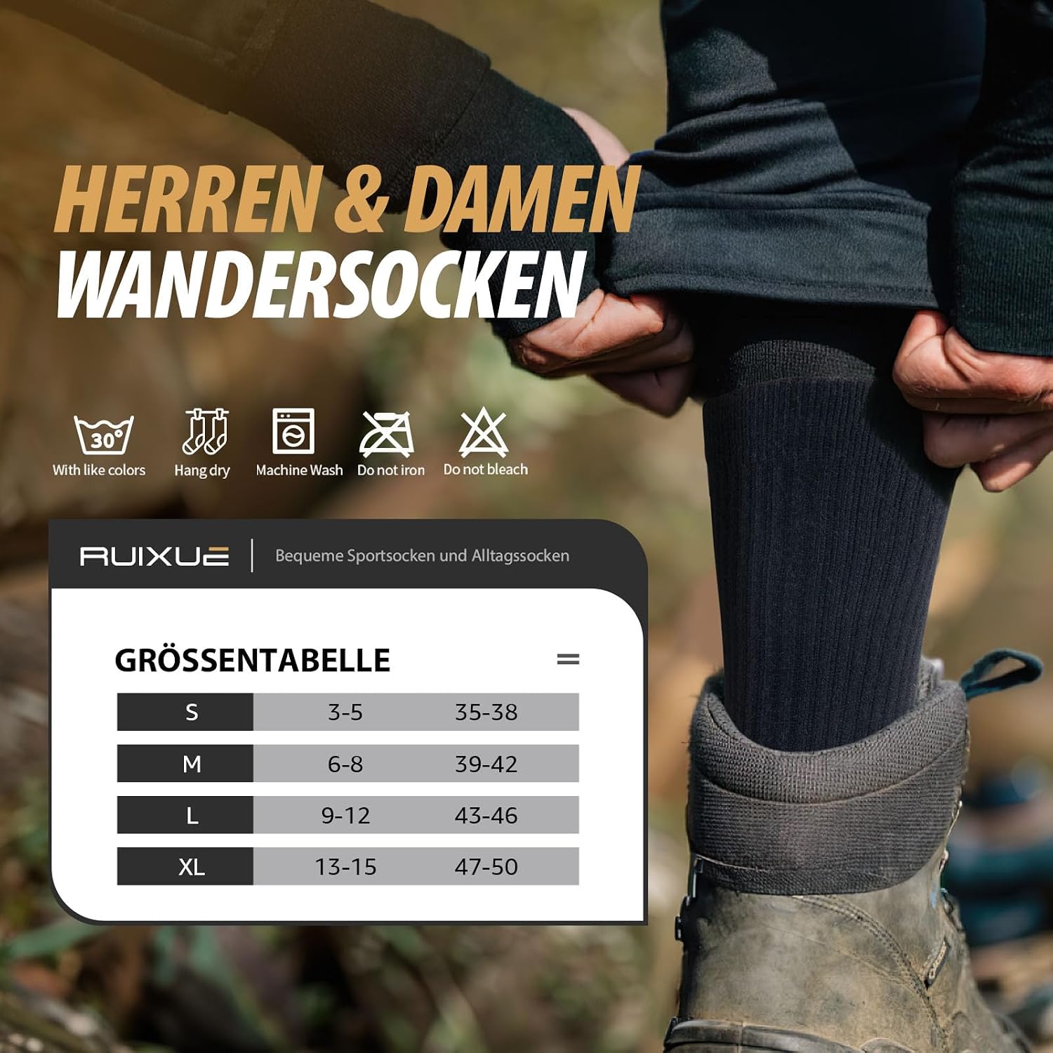 Thumbnail 6 de Ruixue Merino Wandersocken – Merino Wandersocken für Herren, Damen & Kinder (3 Paar)