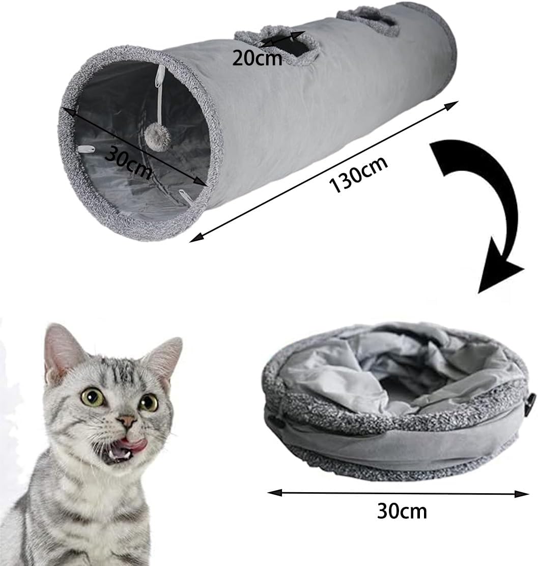 Detalle de ZYYRSS collapsible cat tunnel 30x130cm