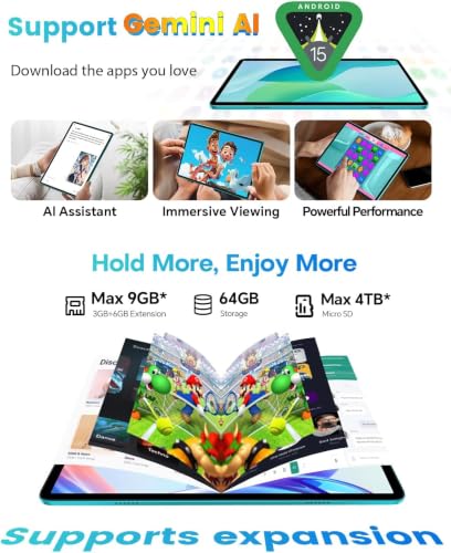 Detalle de TECLAST P33 Tablet 10": versatilità 2 in 1 con Android 15 e 4TB espandibili