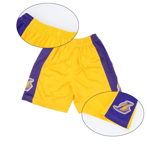 Detalle de FUTERLY Maillot Basket Enfant 2 Pièces Garçon/Fille — Short Jaune (10–12 Ans)