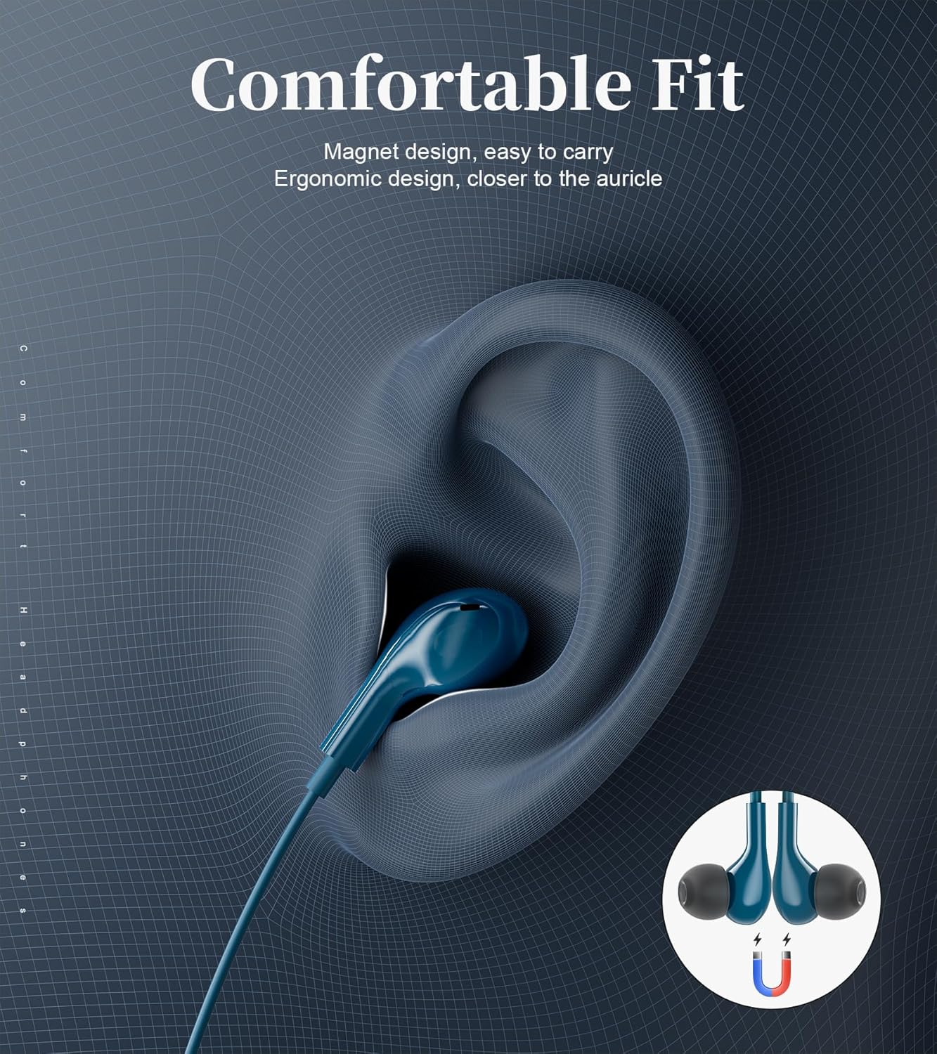 Thumbnail 4 de USB‑C Headphones with Microphone for Samsung, iPhone and Google Pixel — HiFi wired earbuds