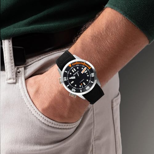 Thumbnail 7 de BERNY Automatic Diver's Watch for Men with Sapphire Glass and Silicone Band
