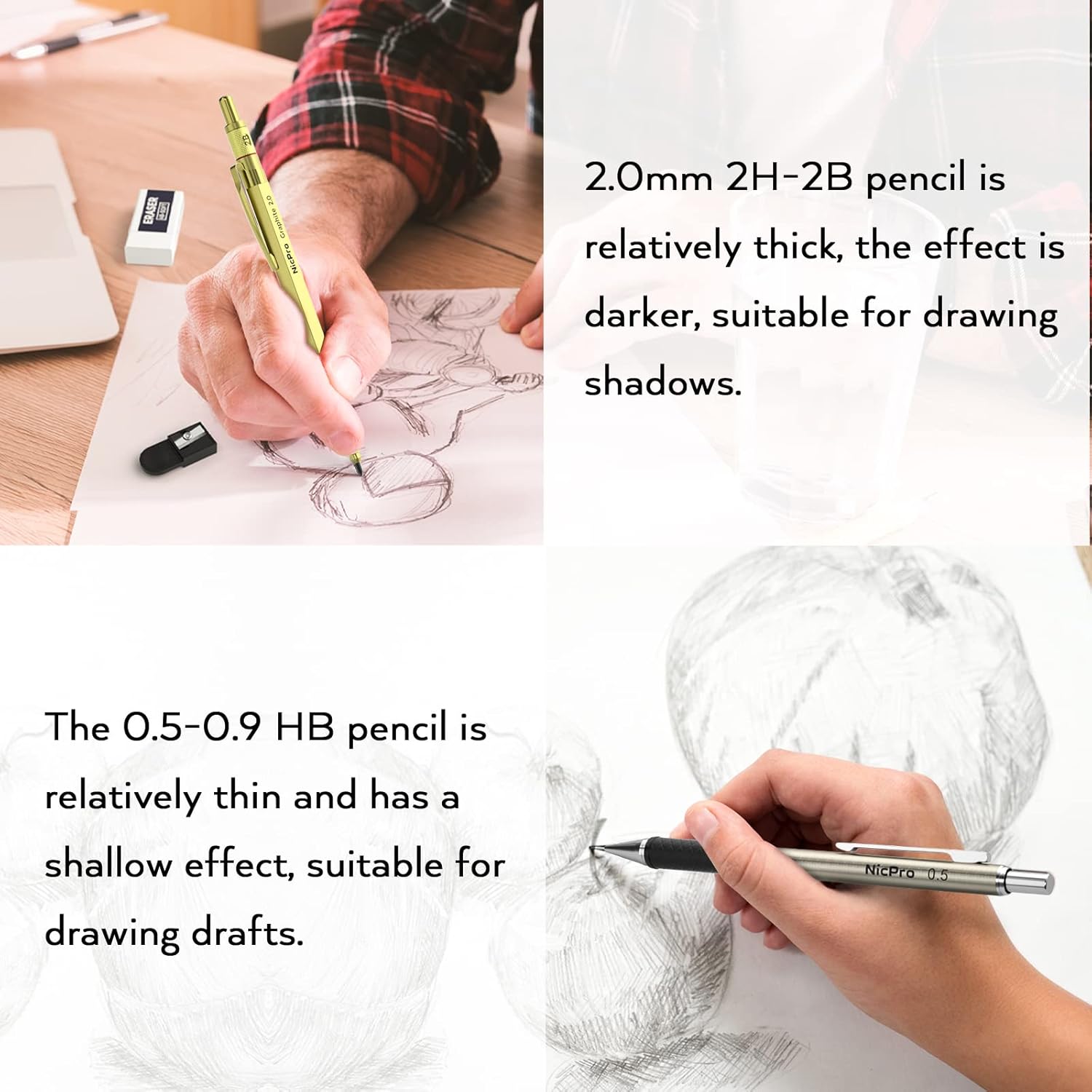 Thumbnail 4 de Nicpro Matite meccaniche 6 pezzi ✏️