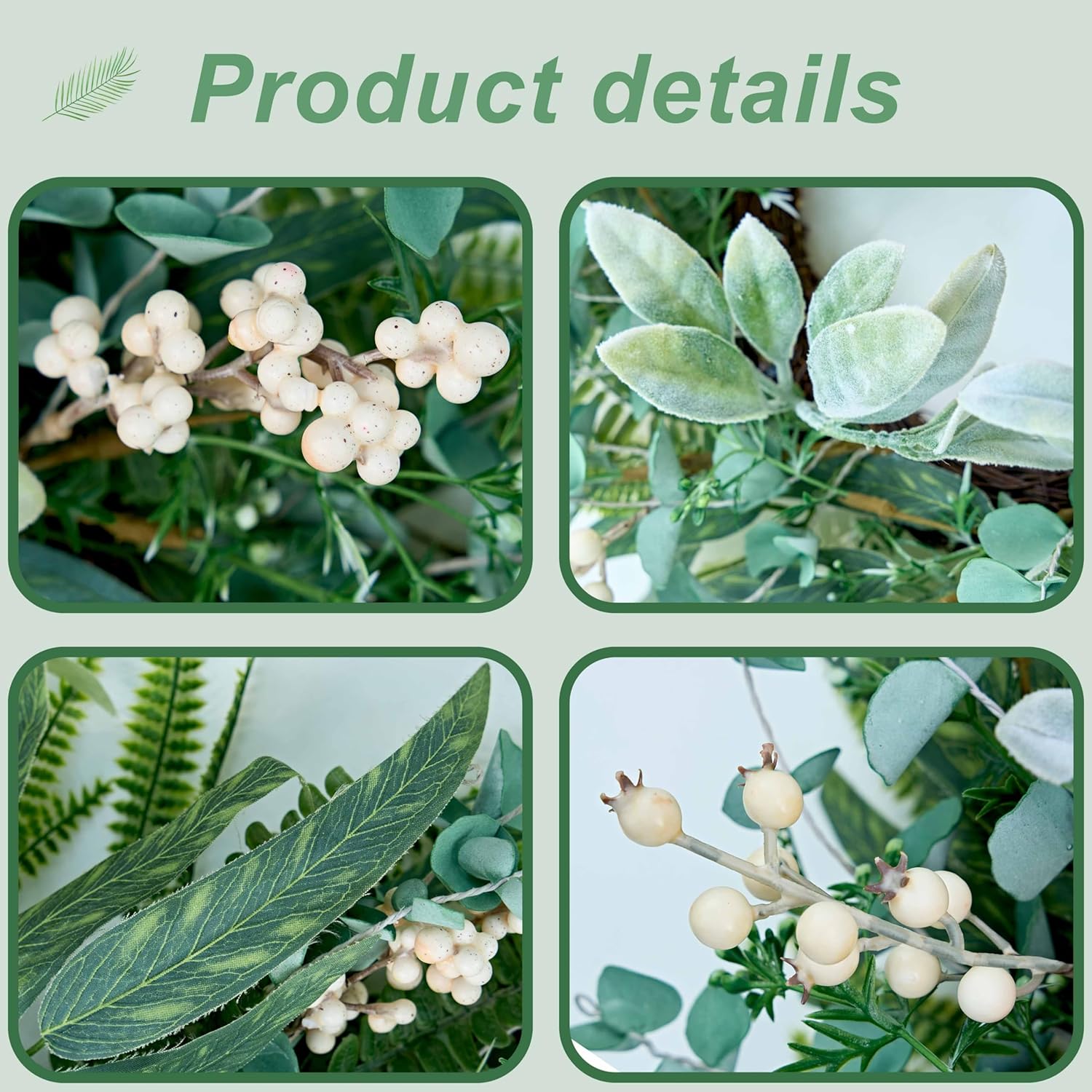 Thumbnail 1 de WSTPUPU 24 Inch Eucalyptus Wreath for Front Door
