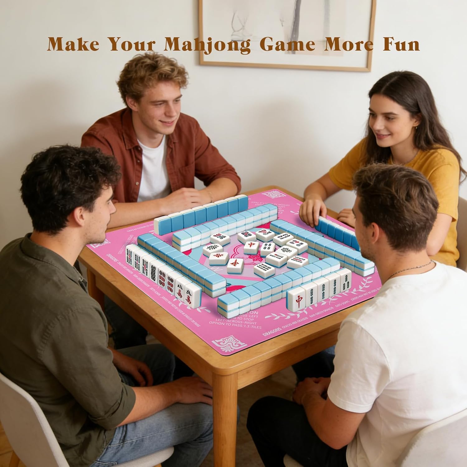 Detalle 2 de YOMEYOT Mahjong Mat 31.5 x 31.5 inches