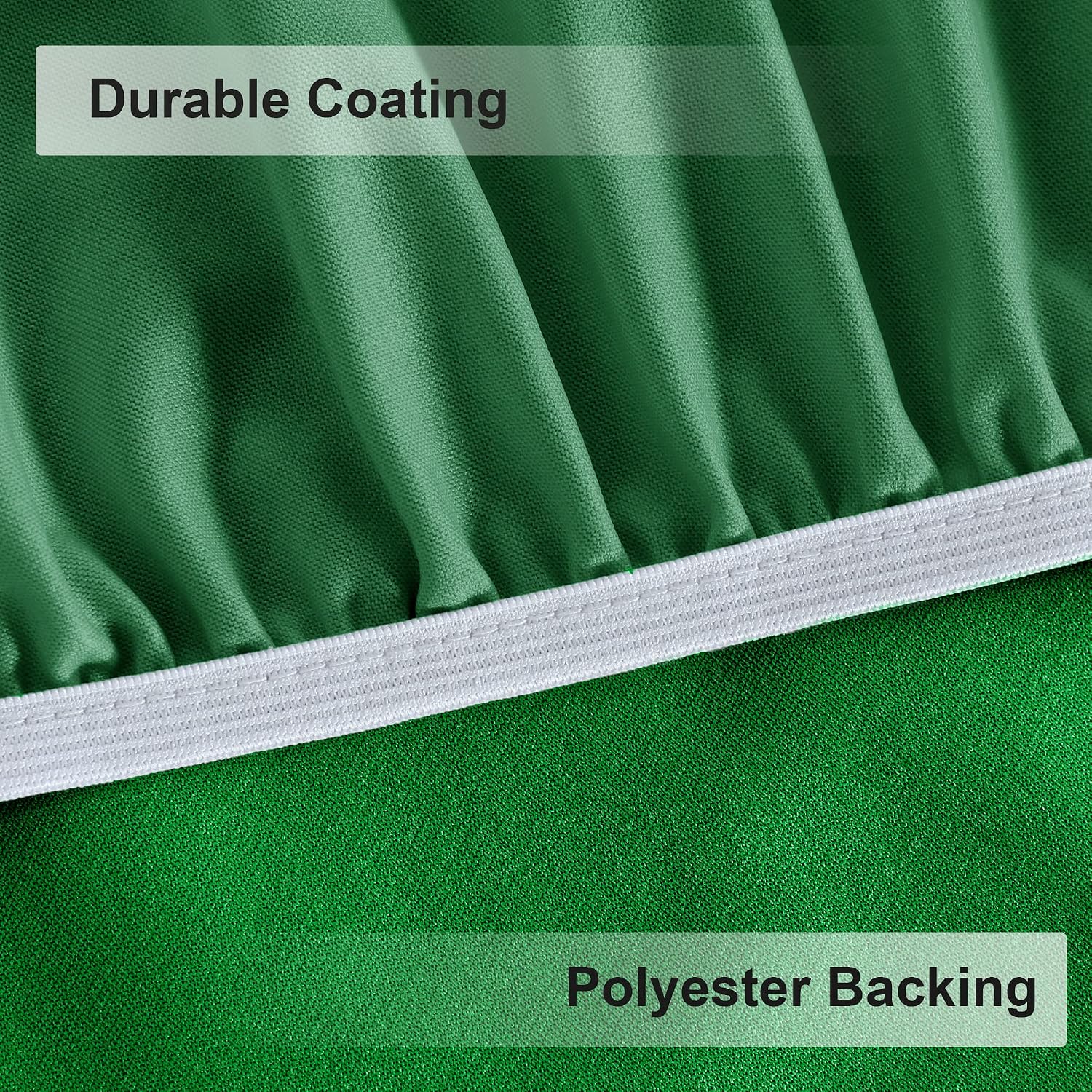Thumbnail 2 de Obstal Fitted Round Green Table Cloth — Waterproof Elastic Cover for Indoor & Outdoor Tables